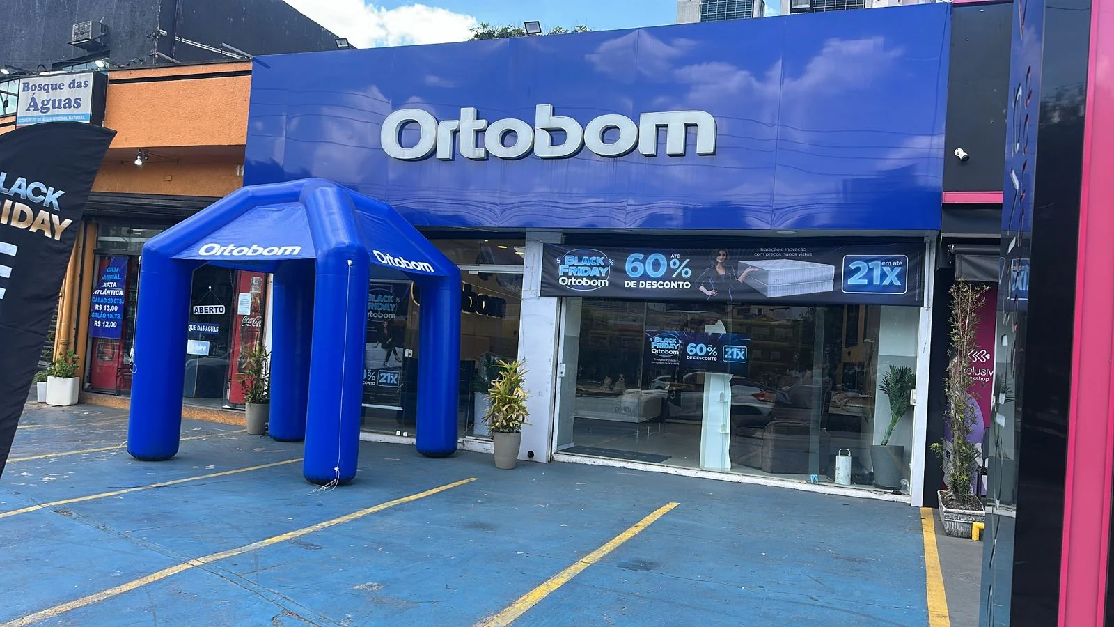 Fachada real da Ortobom Saúde